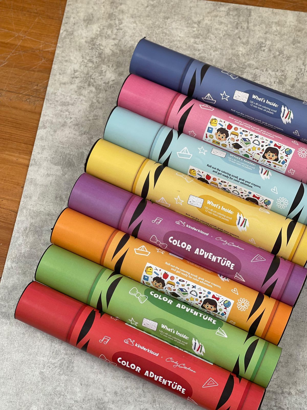 image of photo of the kinderkloud coloring kit